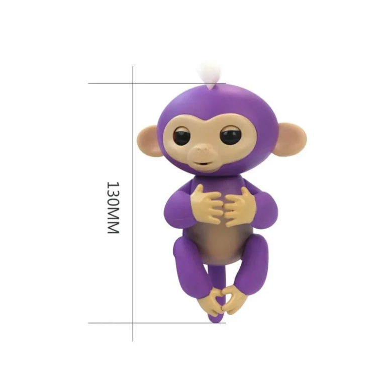 Cenocco Boldog majmok ujjbáb, lila, 12*4 cm