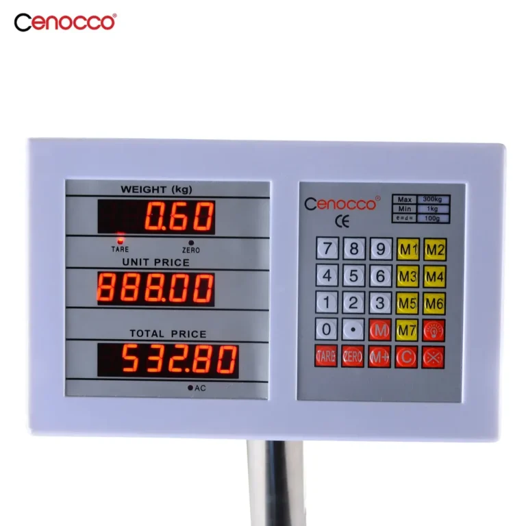 Cenocco Digitális platform mérleg újratölthető akkumulátorral,  300kg*5g