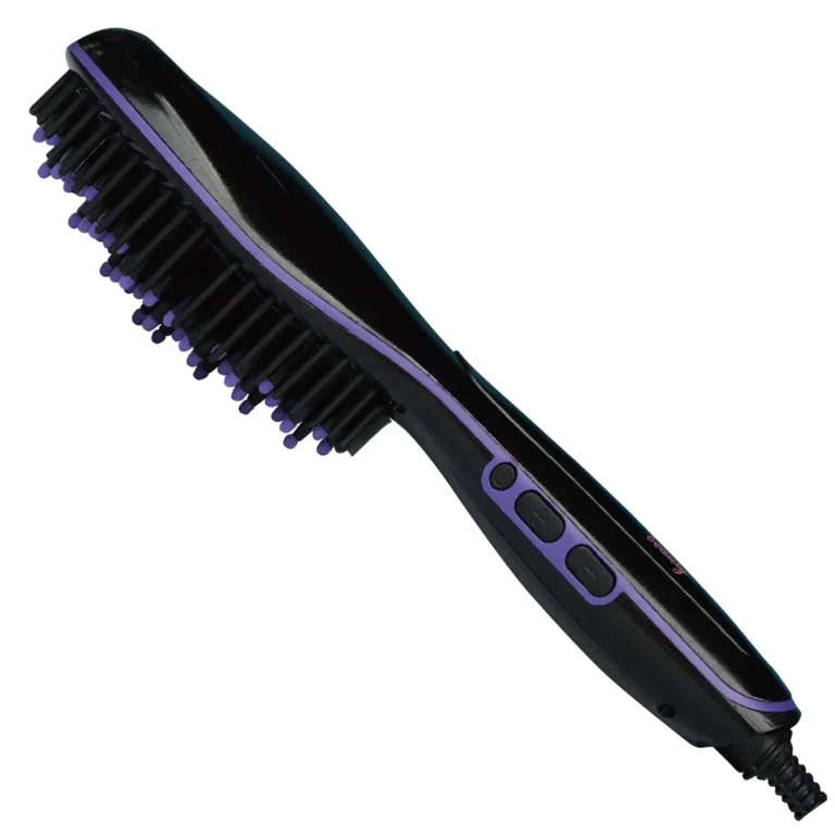 Cenocco Második generációs hajvasaló/hajegyenesítő kefe, 150-230°C, fekete, 27 x 7 cm