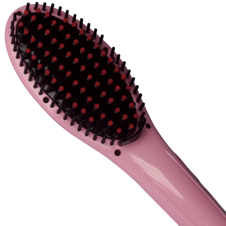 Cenocco Mmásodik generációs hajvasaló/hajegyenesítő kefe, 150-230°C, rózsaszín, 27 x 7 cm
