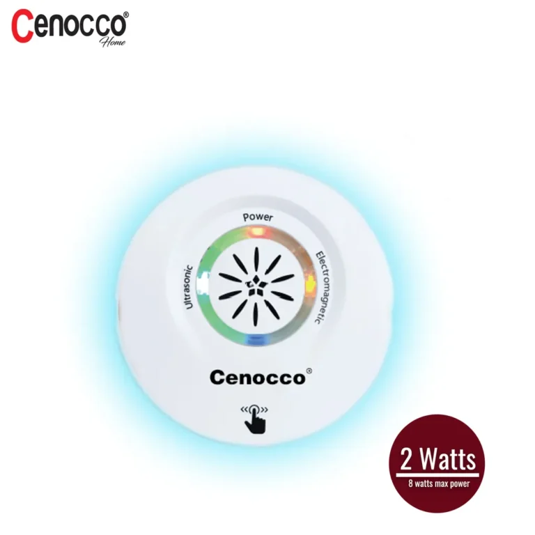 Cenocco Home 2 az 1-ben ultrahangos és elektromágneses rágcsáló riasztó jelzőfénnyel, 300m2, fehér