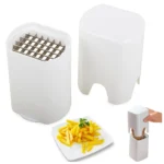 Burgonya szeletelő sültkrumpi készítéshez, 13.5cm x 10cm x 8cm, fehér