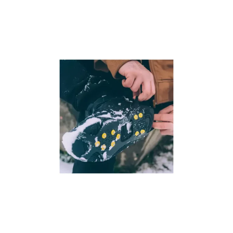 Trizand Cipőtalpra rögzíthető csúszásgátló rátét fém tüskékkel, L-es méret, fekete