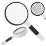Klasszikus 10x nagyítású nagyító 80mm lencseátmérővel, fekete-fehér
