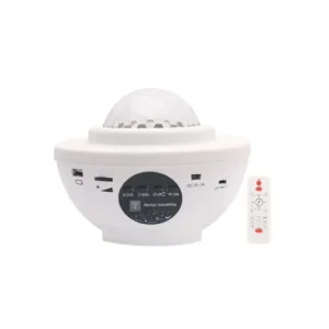 Csillagos égbolt projektoros lámpa, Bluetooth hangszóró, fehér