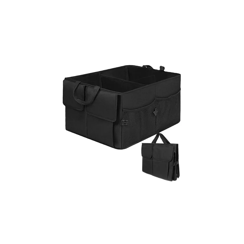 Több rekeszes csomagrendező, tároló, 25,5 / 37 / 26-52cm, fekete