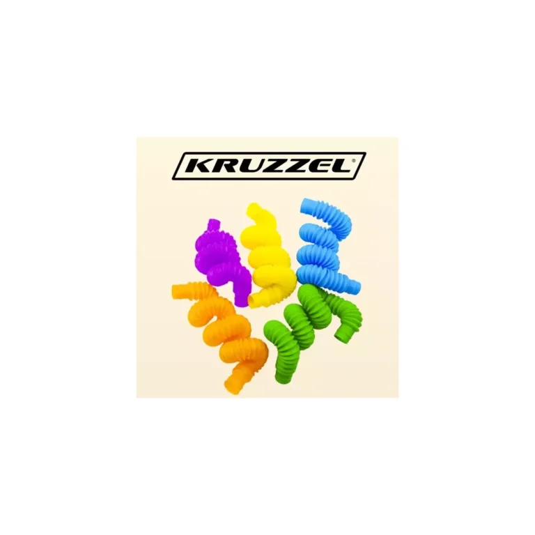 Kruzzel Formázható csőjáték, 10 db, 16,5-51,5 cm x 2 cm, színes