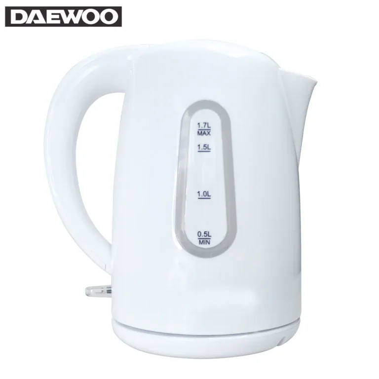 Daewoo Vezeték nélküli elektromos vízforraló, BPA-mentes műanyag, 1,7 L, 2000 W, fehér