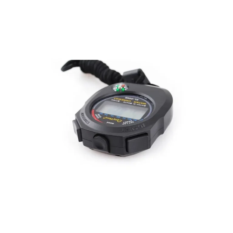 Digitális kronométer iránytűvel, LCD, idő kijelző, naptár, riasztási funkció, fekete, 8,2x6x2 cm