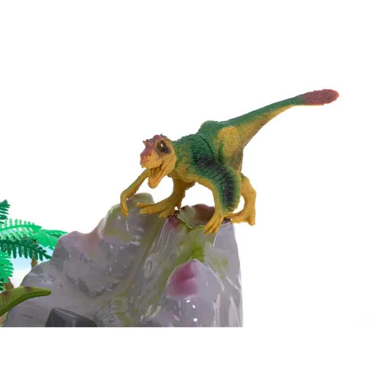 Dinoszaurusz figurakészlet alátéttel, kiegészítőkkel, 7db