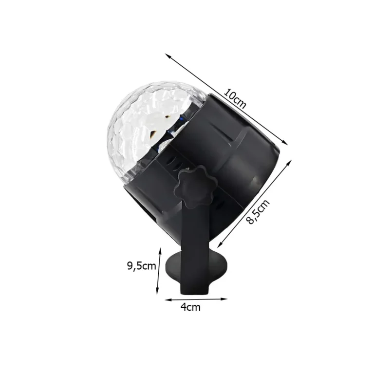 LED beltéri disco lámpa, partyfény távirányítóval, hálózati csatlakozó, fekete, 10x95x8,5 cm