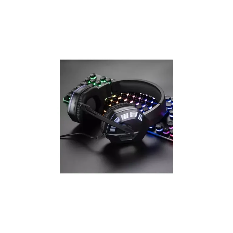 Dunmoon gamer fejhallgató mikrofonnal, 8,5 x 23 x 8,5 cm, fekete