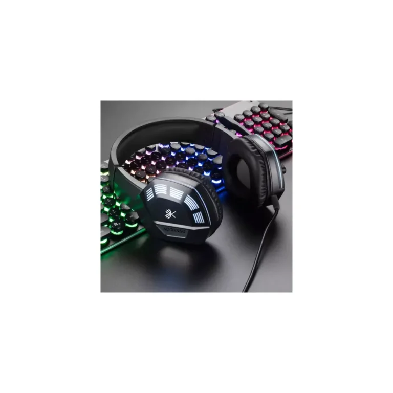 Dunmoon gamer fejhallgató mikrofonnal, 8,5 x 23 x 8,5 cm, fekete