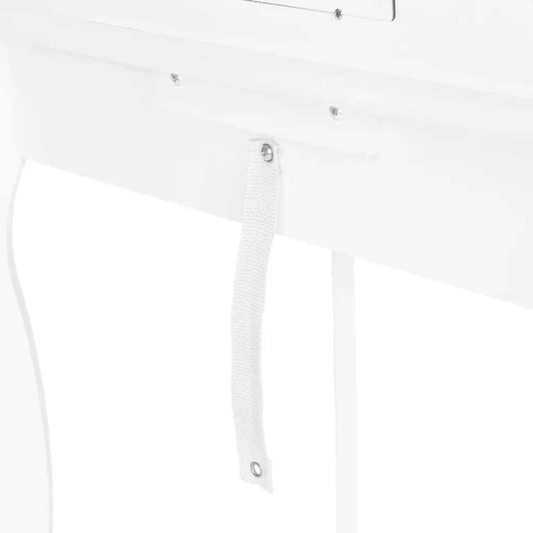 ECOTOYS Fiókos gyermek fésülködő- öltözőasztal tükörrel, székkel, 110x65x43 cm, fehér