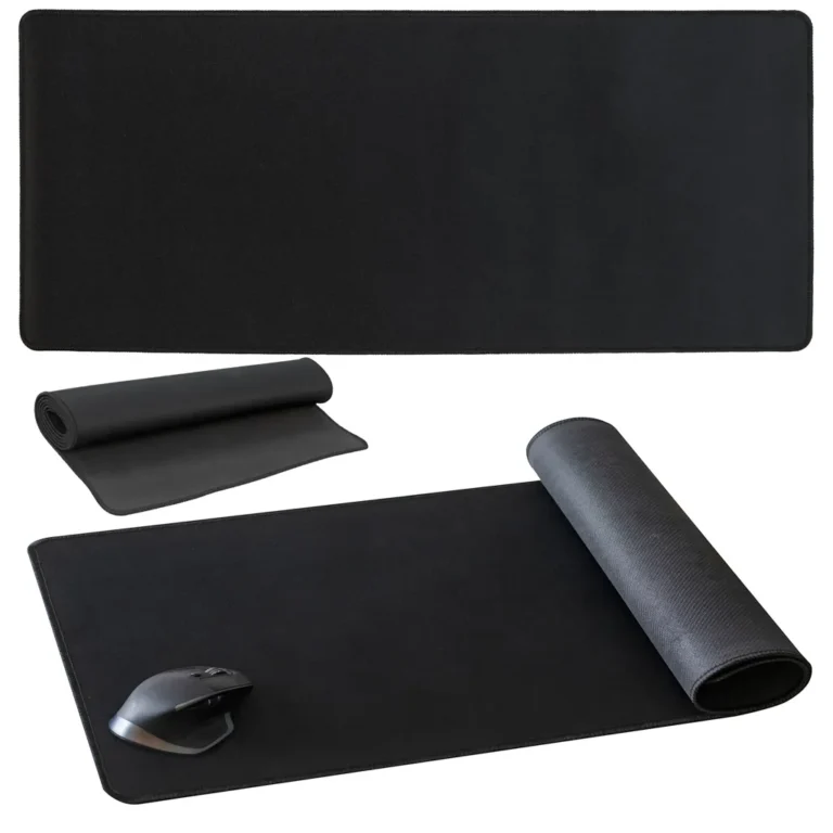 Egér- és billentyűzetpad, fekete, 40x90x0,2cm