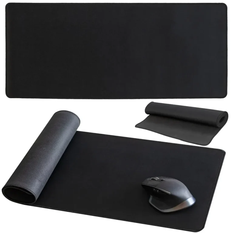 Egér- és billentyűzetpad, fekete, 70x30x0,2cm