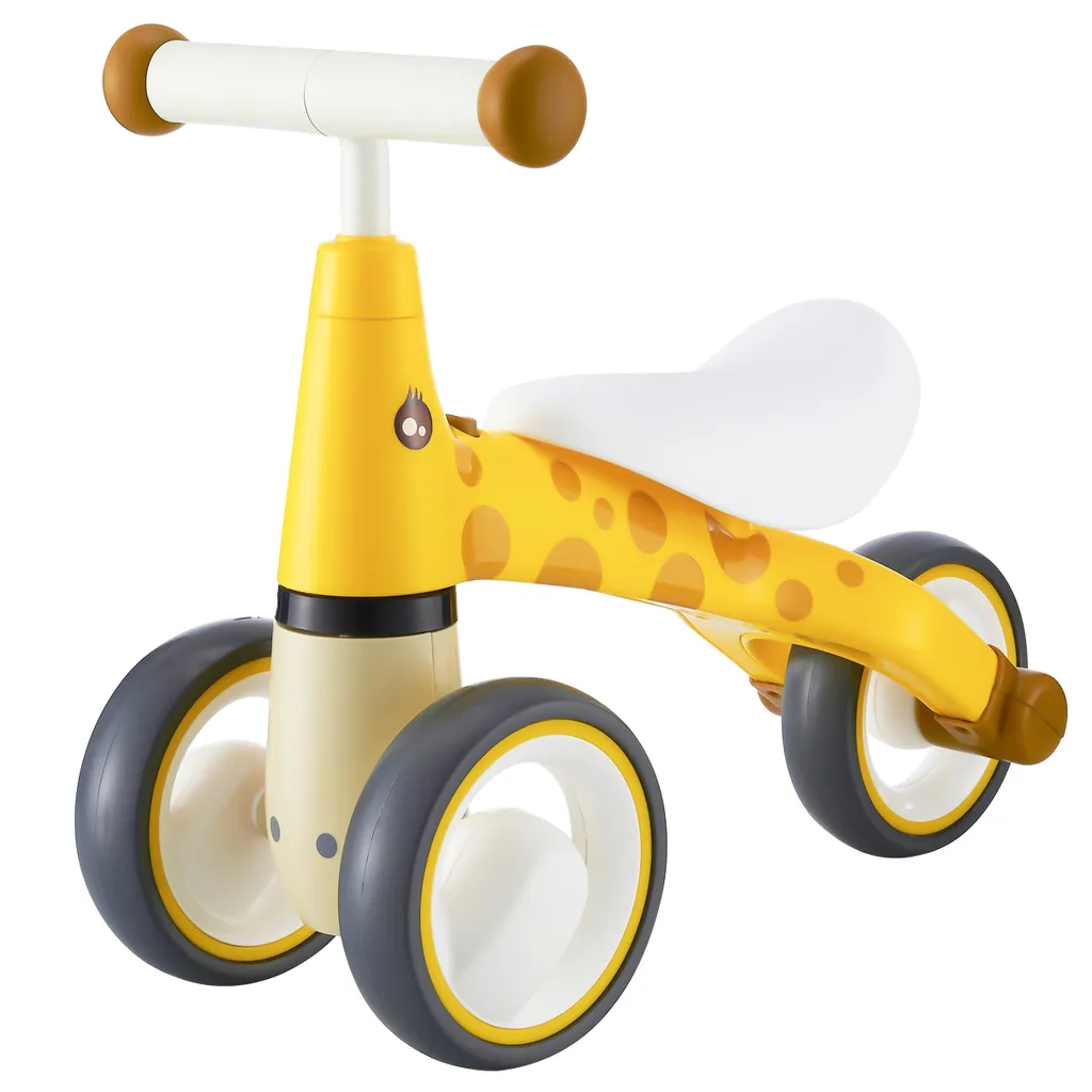 Ecotoys háromkerekű kerékpár "Zsiráf" ökojátékok, 50x22x25 cm, sárga