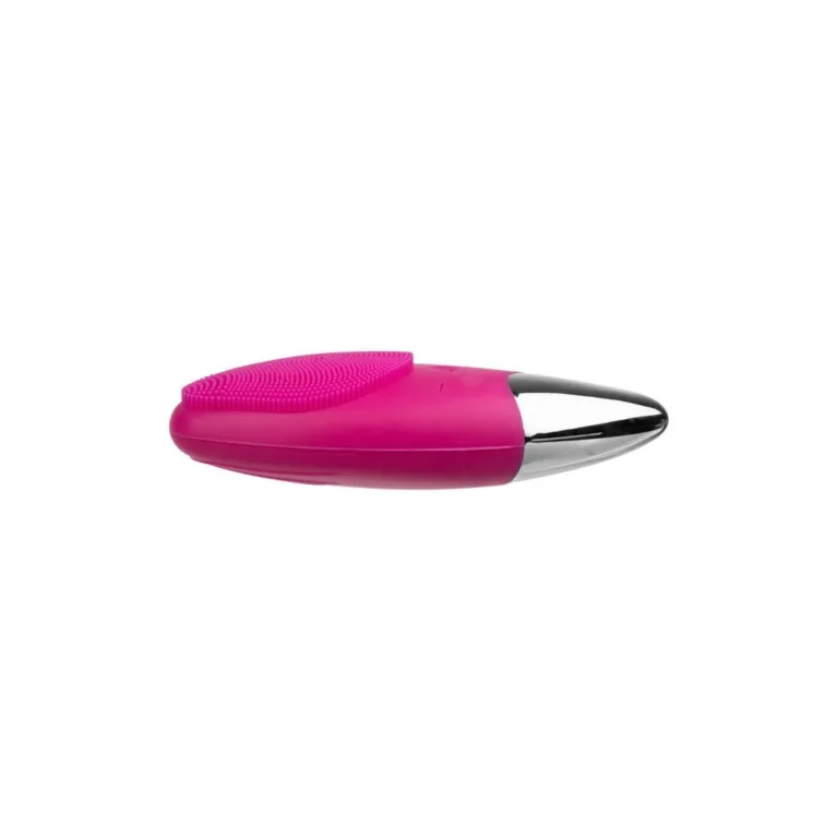 Elektromos arctisztító kefe és masszírozó készülék, USB-ről tölthető, 5,5×13,5 cm, rózsaszín