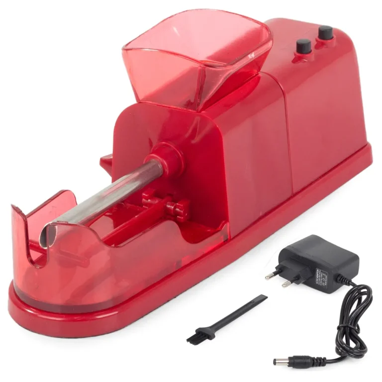 Elektromos cigaretta készítő 5 fokozatú töltöttségi szabályozással, 230 V, 19,5 cm x 6,5 cm x 6,5 cm, piros