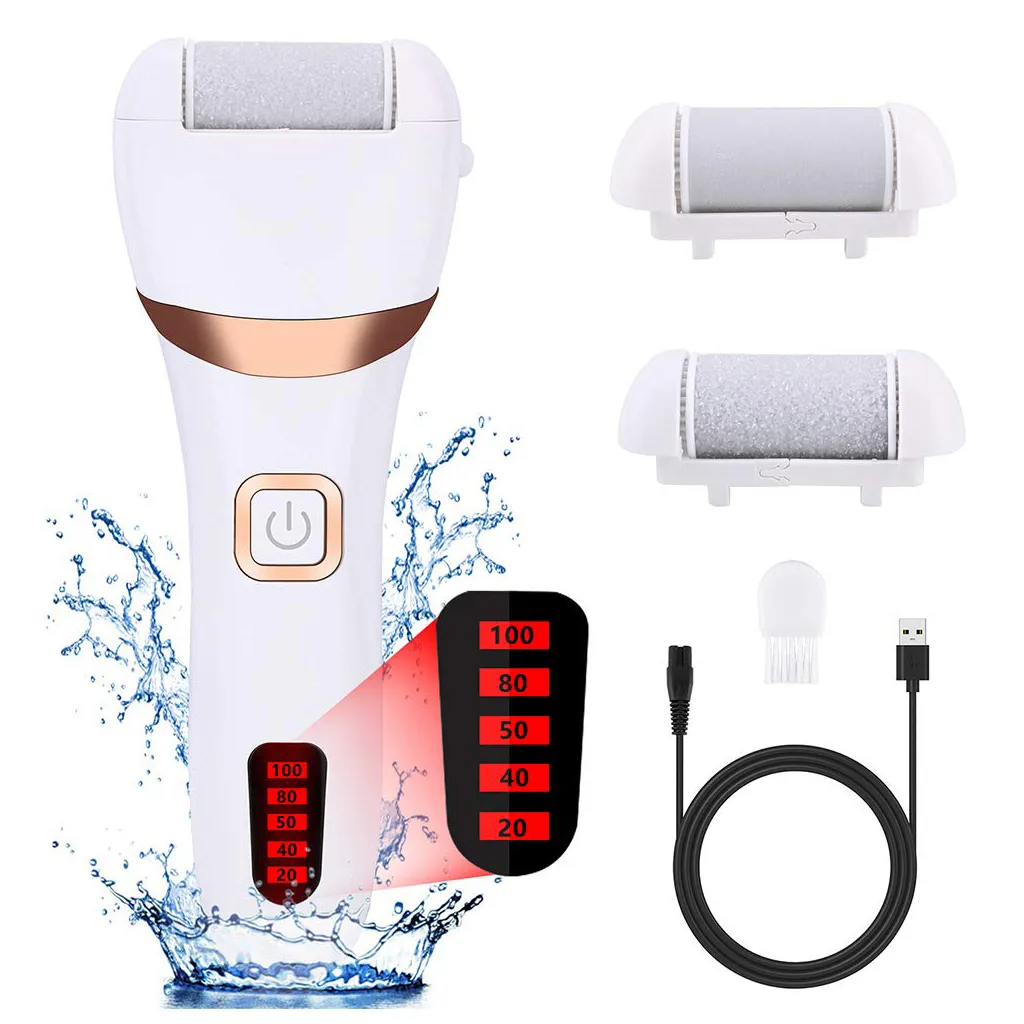 Elektromos sarokreszelő LCD kijelzővel, újratölthető akkumulátorral, USB töltés, 3 W, fehér