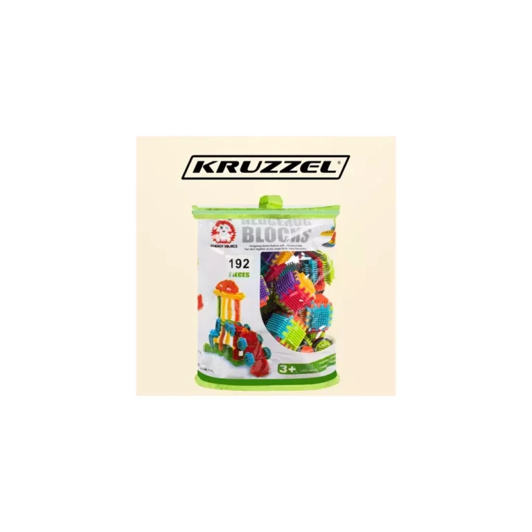 Kruzzel tüskés fejlesztő építőjáték, 192 db-os, színes