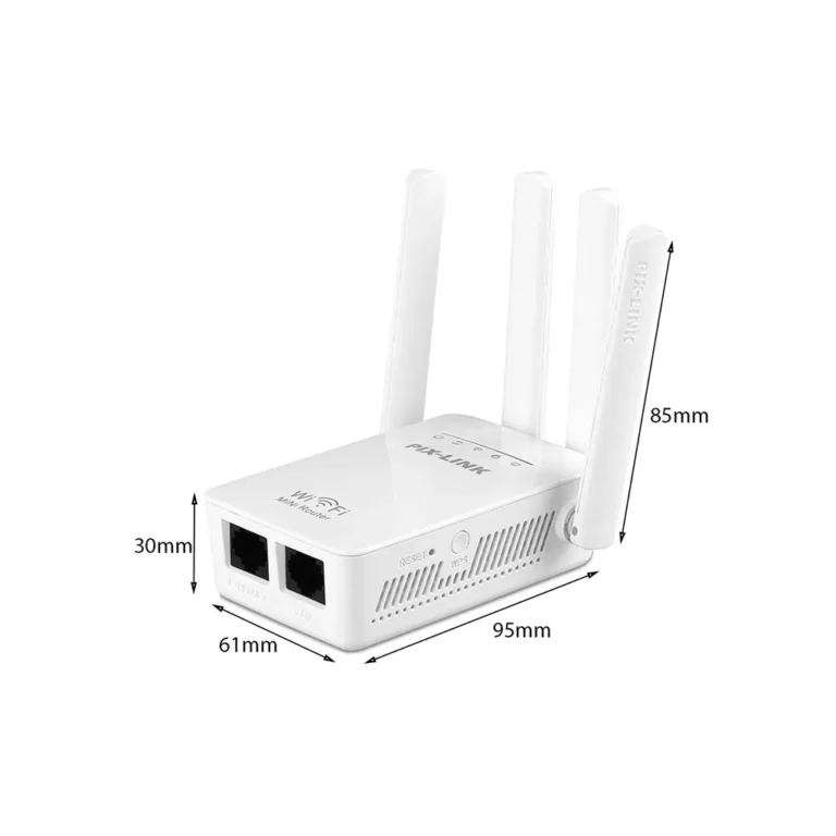 Erőteljes  Wi-Fi jelerősítő, mini router 300mb/s wps, 61 x 95 x 30mm, fehér