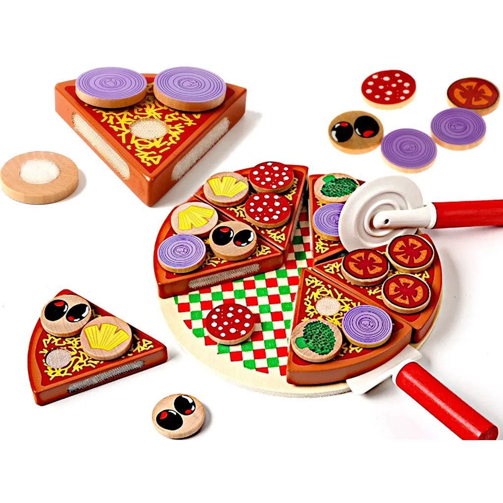 Fa pizzakészlet, kiegészítőkkel