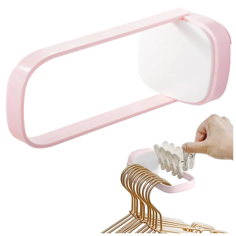 Falra akasztható fogas erős rögzítő szalaggal, univerzális, 7cm x 15.5cm, rózsaszín