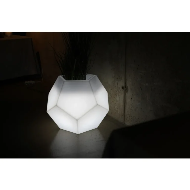 Alma növényváza E27 LED-világítással, 62x31,5x53 cm, fehér, modern design
