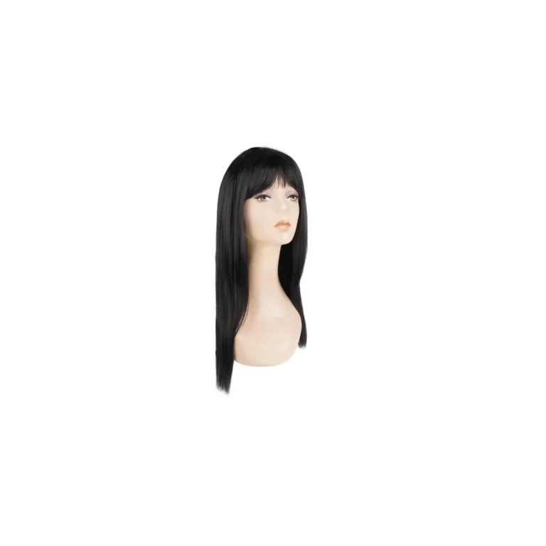Hosszú női paróka, fekete, 67 cm