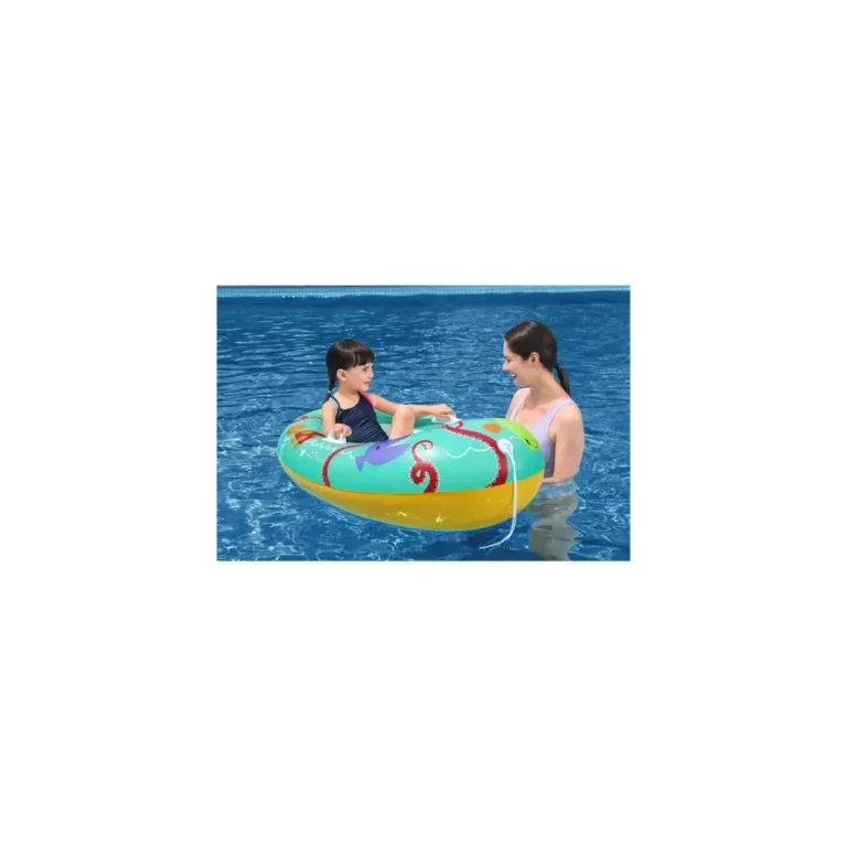 BESTWAY 34009 Felfújható víziállat mintás baba csónak, 119 x 79 cm, színes