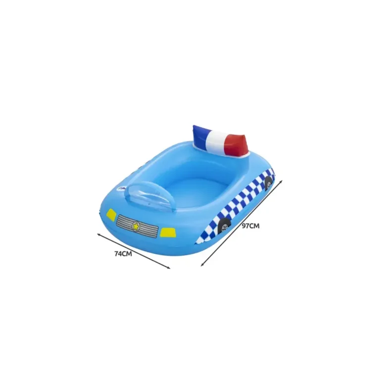 BESTWAY 34153 Felfújható rendőrautós baba csónak, 97×74 cm, kék