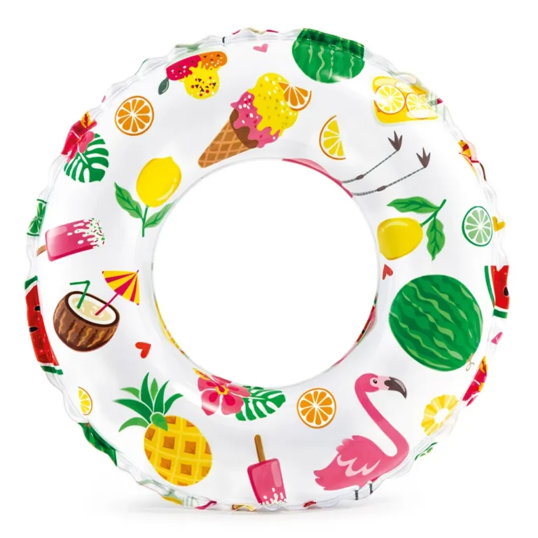 INTEX felfújható úszógumi gyerekeknek party mintával, 51cm