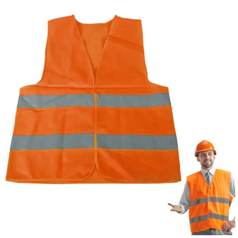 Fényvisszaverő közúti figyelmeztető mellény tépőzárral, narancssárga XL