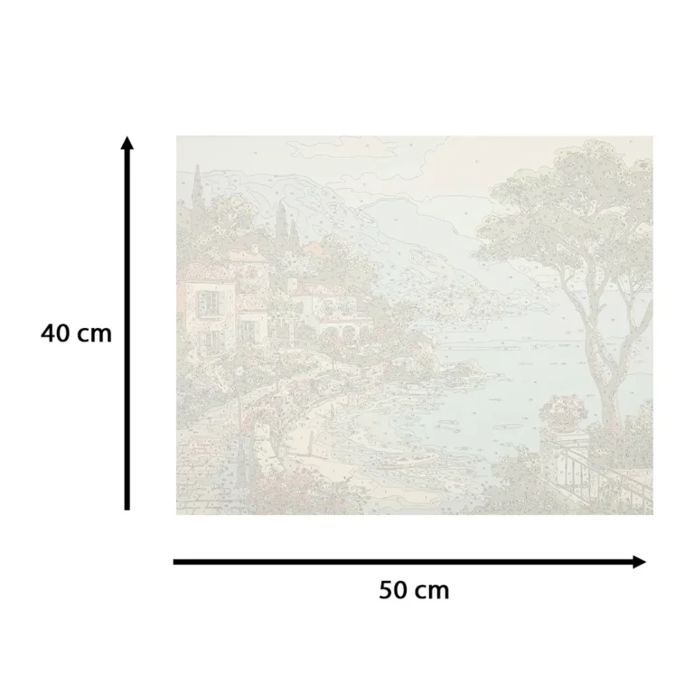 Festés számok szerint 50x40cm Tengerpart