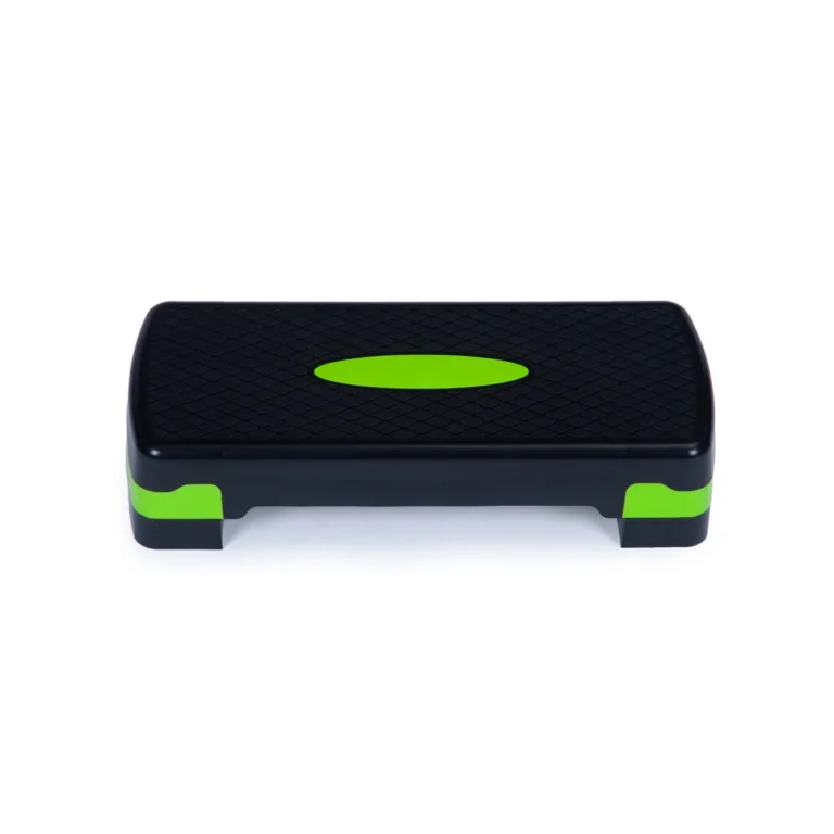Fitness aerobic- step pad állítható fellépő magassággal, 67x27x10/15 cm, fekete-zöld