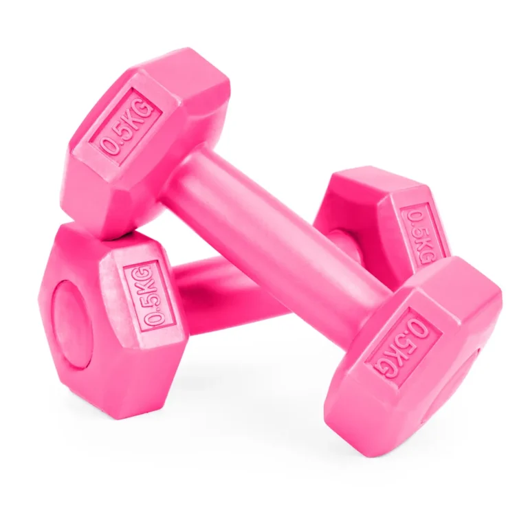 2 db-os fitness kézisúlyzó készlet 2x 0,5 kg, rózsaszín