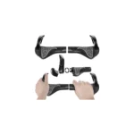 Csúszásmentes kerékpár markolat végelemmel, 2 db, ergonomikus alak, 2.2x14 cm, fekete