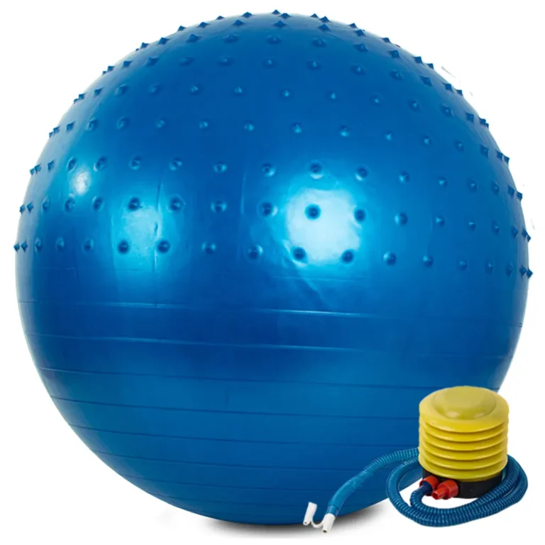 Gimnasztikai fitness labda pumpával, 55cm, kék
