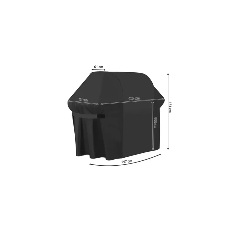 MALATEC Grillvédő huzat,  víz és UV álló, 130x75x131 cm, fekete