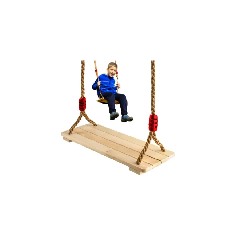 Fa gyerek hinta 170 cm kötéllel, fém gyűrűkkel, max. 45 kg, 16x40 cm,