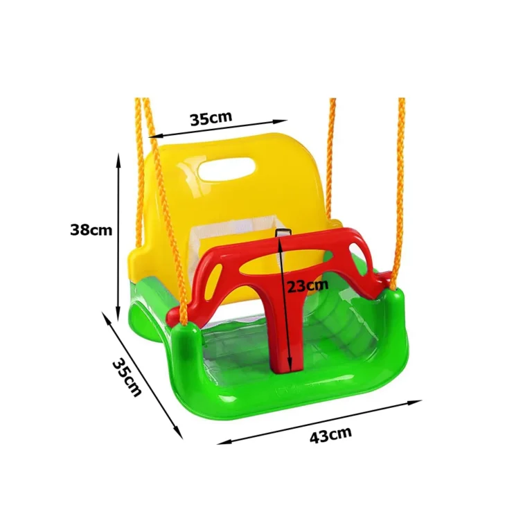 3 az 1-ben átalakítható gyermek kerti hinta, 43cm x 35cm x 38cm, zöld - Image 3