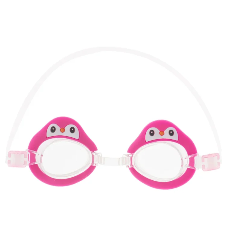 Gyermek úszószemüveg, pingvin, rózsaszín