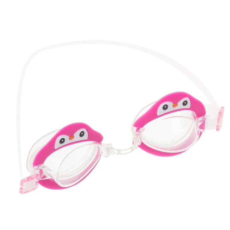 Gyermek úszószemüveg, pingvin, rózsaszín