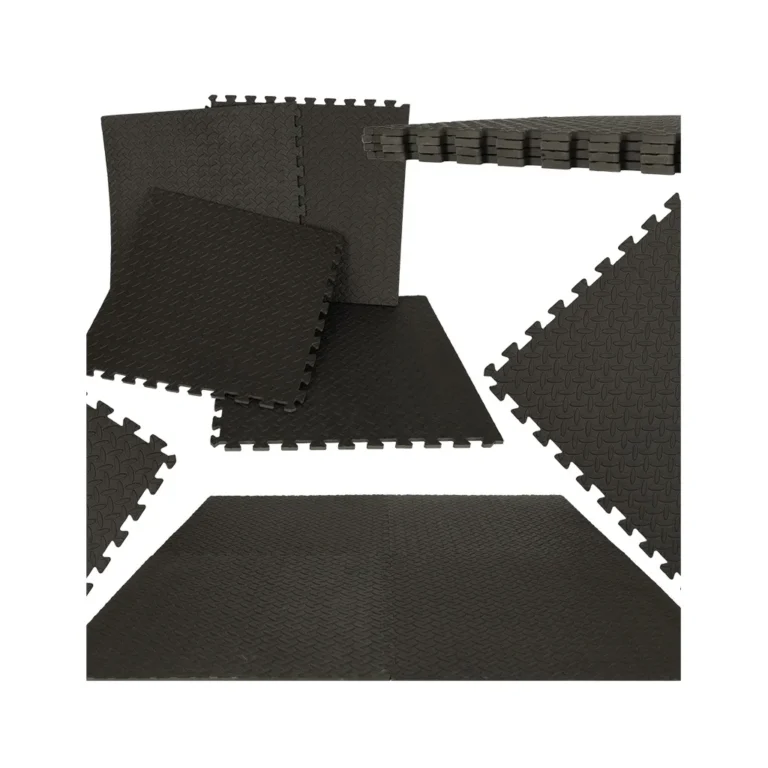 Habszivacs puzzle szőnyeg, fekete 60x60 4db