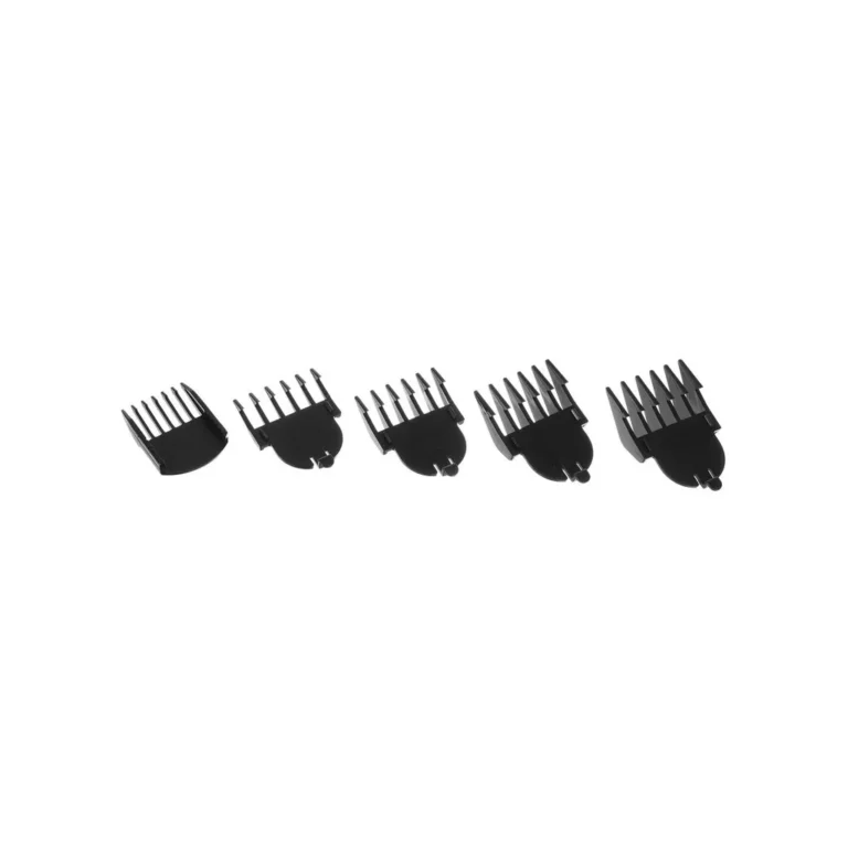 Haj- és szakállvágó készülék, 3-12 mm vágási hossz, 5 vezetőfésű, újratölthető akkumulátor, fekete