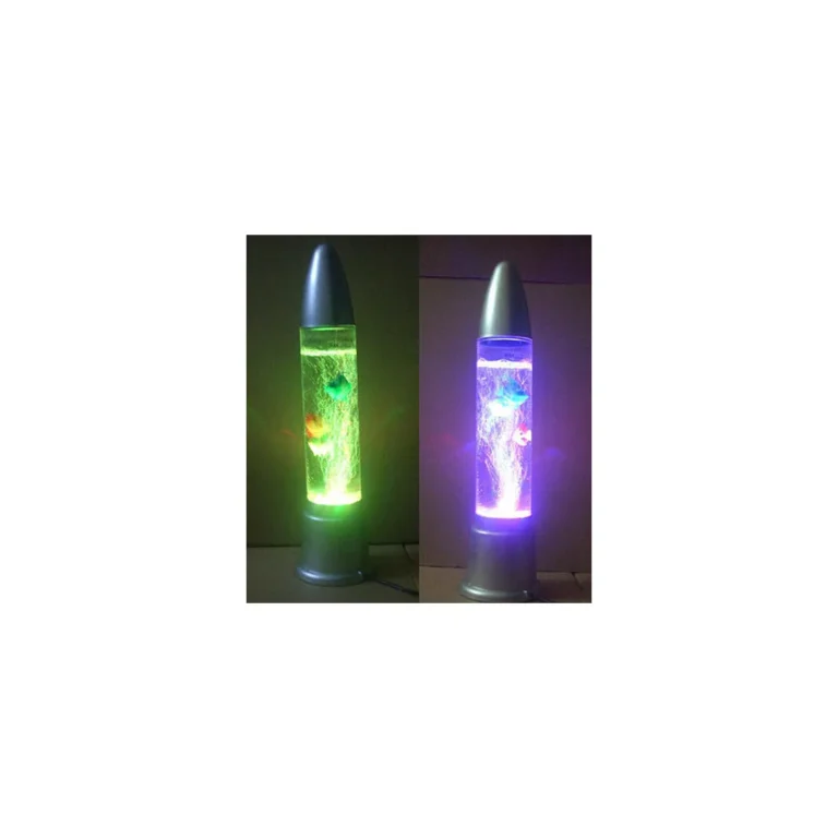 Halas víz lámpa automatikus színváltoztatással, 12.5x50 cm