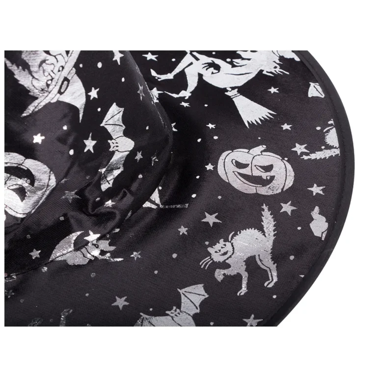 Halloween Boszorkány Kalap, Univerzális Méret, Magas Minőségű Anyagokból, Dekoratív Elemekkel