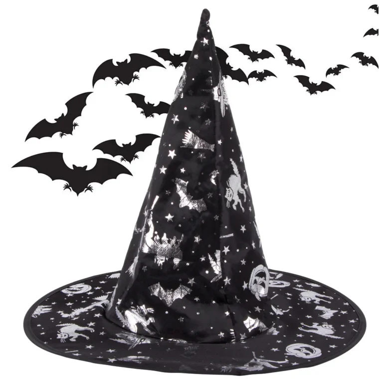 Halloween Boszorkány Kalap, Univerzális Méret, Magas Minőségű Anyagokból, Dekoratív Elemekkel