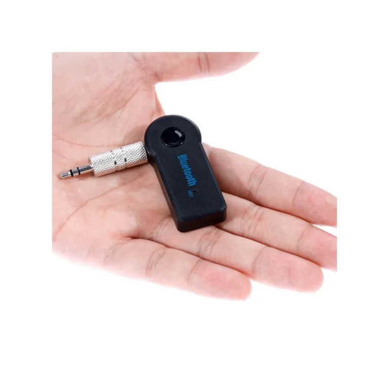 Bluetooth vevőegység AUX kimenettel, LED kijelzővel, adapter, töltőport, 52 x 21 x 11mm, fekete
